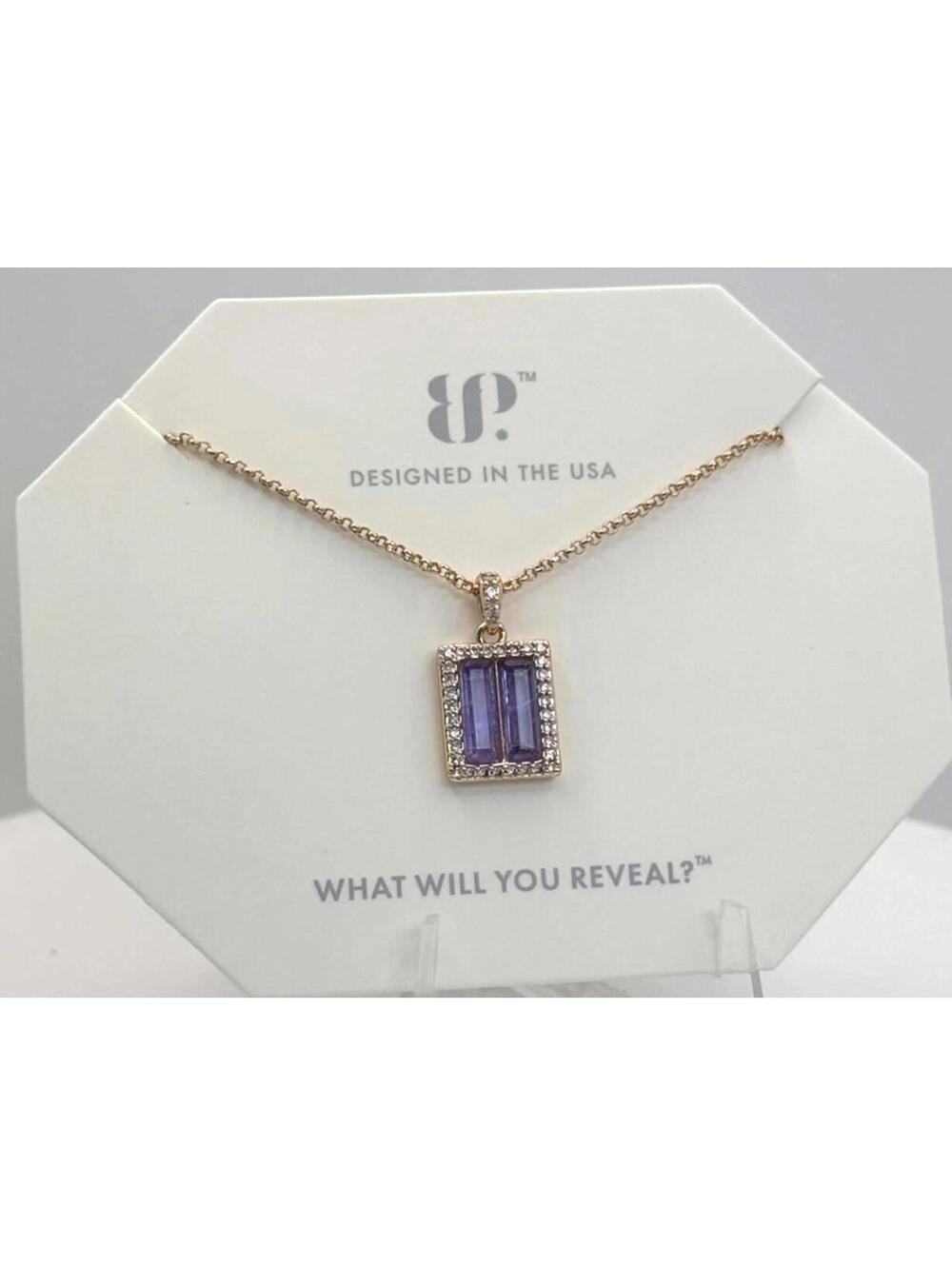 Bomb Party RBP8325 Lavender Fluorite on Rose Gold Necklace "Caught Up In Love"